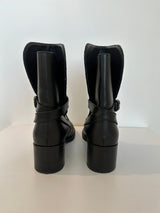 Chanel Calfskin Quilted CC boots