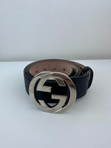 Gucci Signature GG-Logo Leather Belt