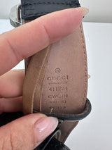 Gucci Signature GG-Logo Leather Belt