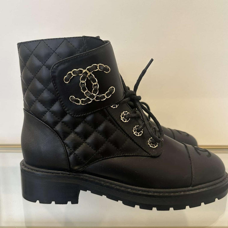 Chanel Combat Boots