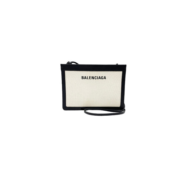 Balenciaga Canvas & Leather Pochette