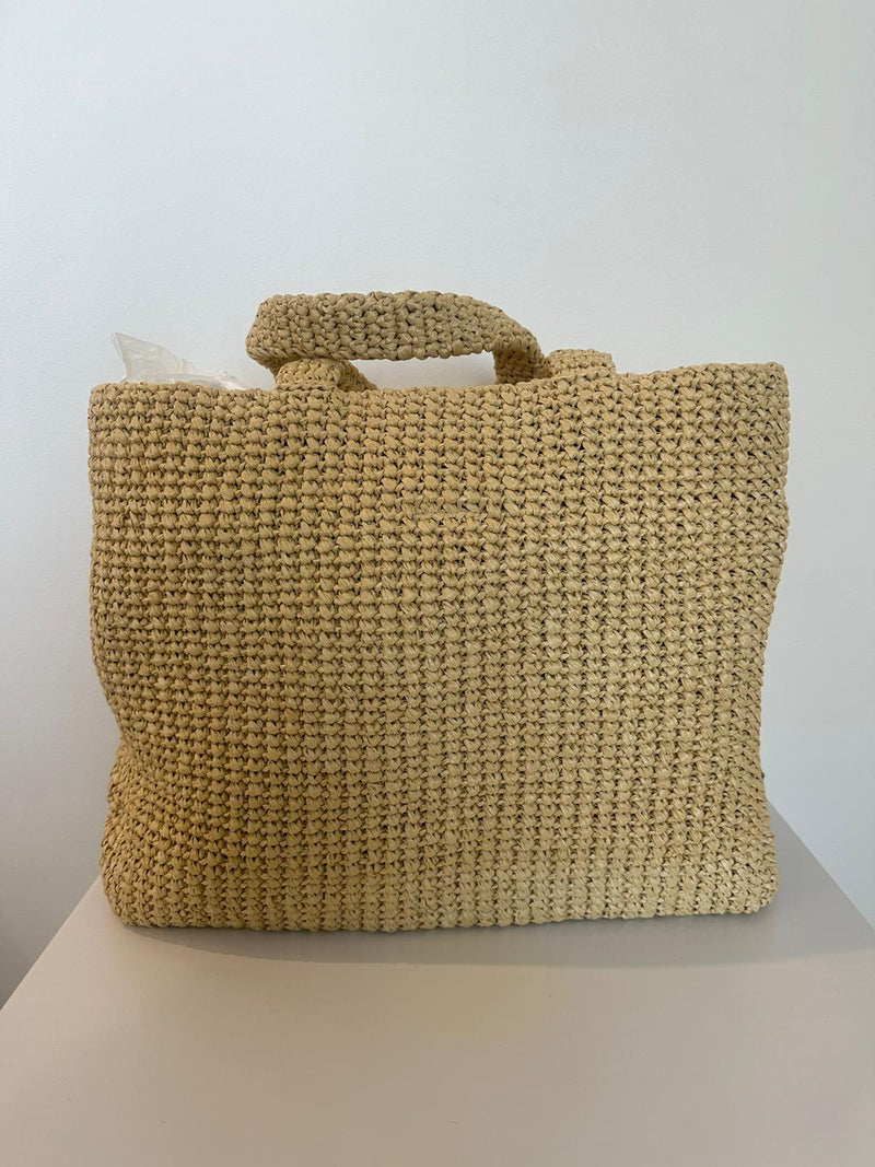 Prada Raffia Tote Bag