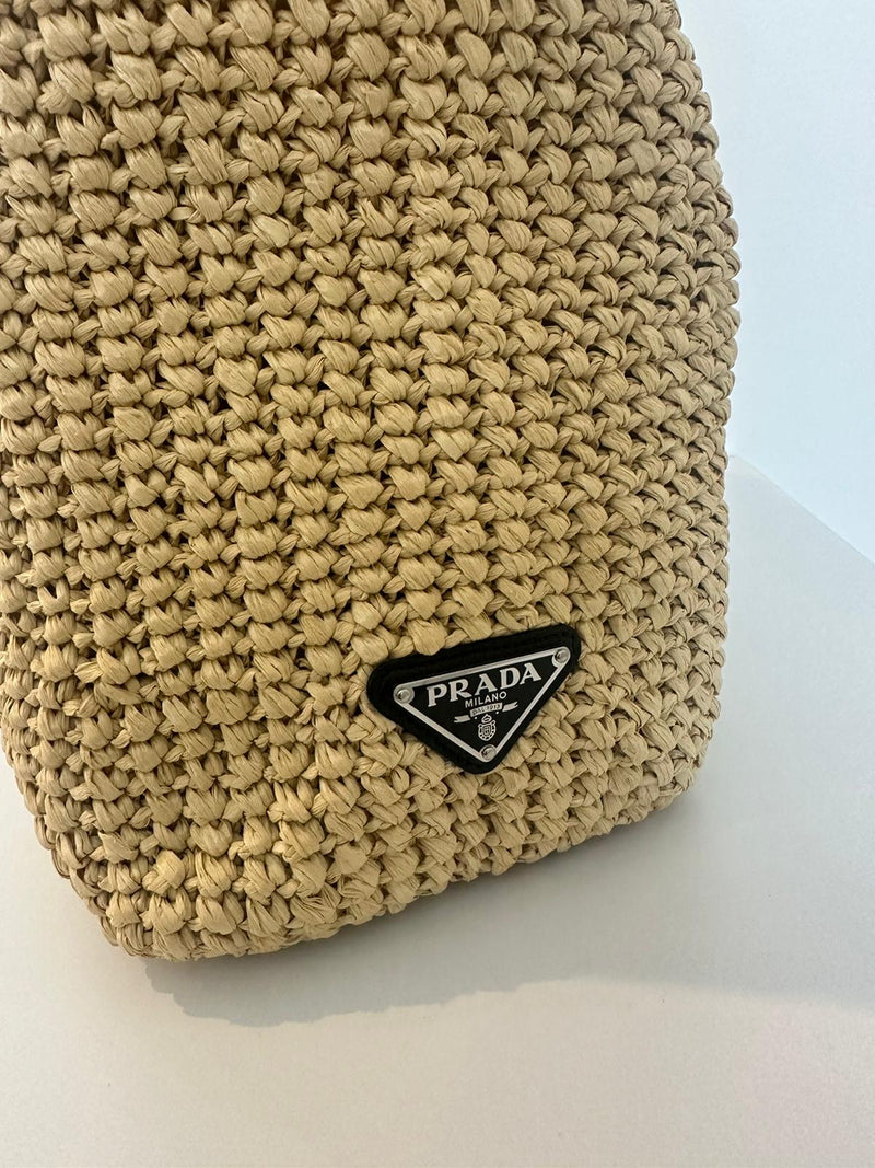 Prada Raffia Tote Bag