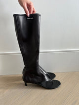 Miu Miu Stretch Nappa Leather Thong Boots