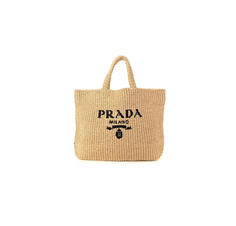 Prada Raffia Tote Bag